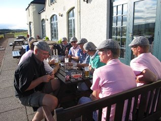 Na afloop op Drumoig Golfcourse